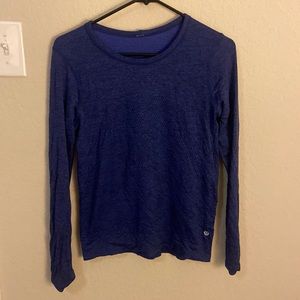 Purple blue thumb longlseeve athletic top